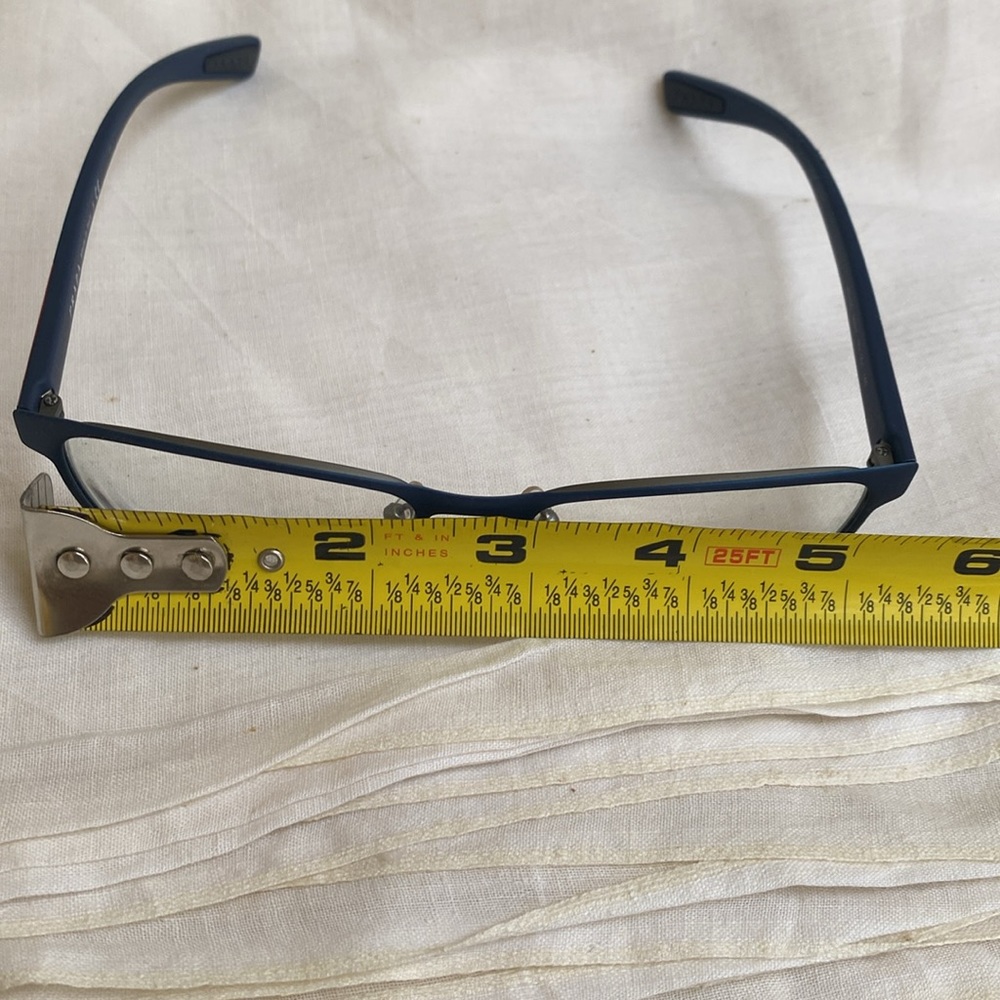 PRADA eye 👁️ glasses UNISEX Italy made light weight nave blue red logo on sides - Picture 13 of 16